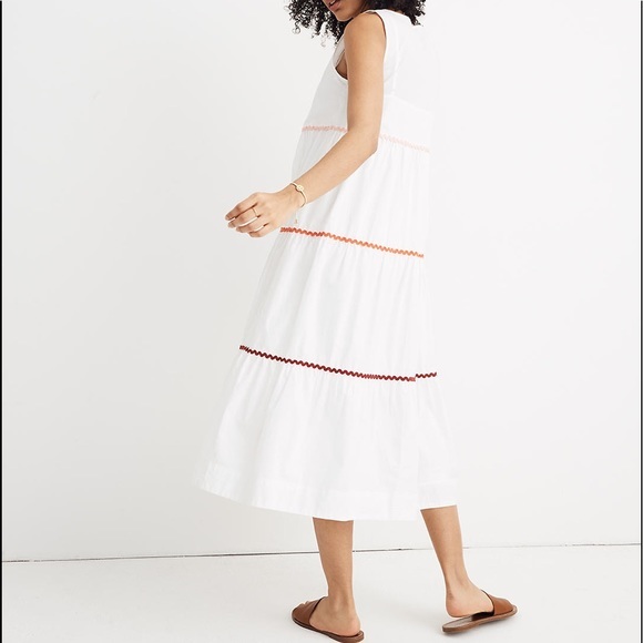 MADEWELL Rickrack Cattail Tiered Dress Size Medium - Picture 2 of 12